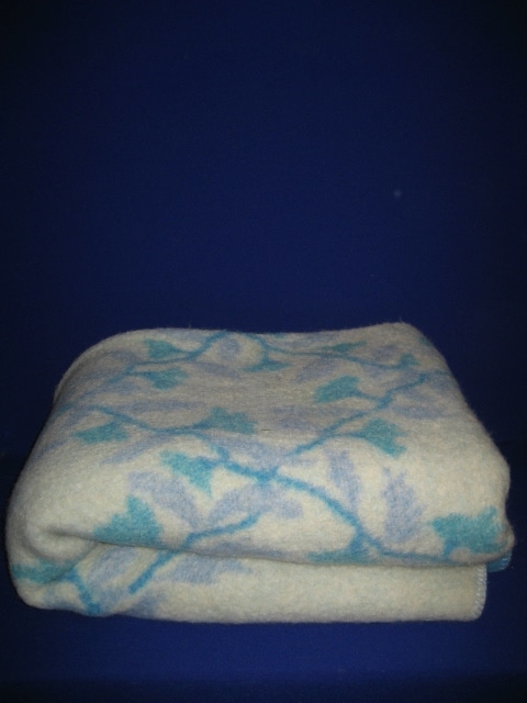 Deken 2 persoons blauw wit (TB809)