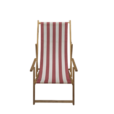 Strandstoel- Rood/Wit (A585.1)